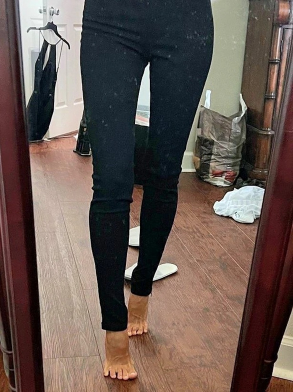 Zara Black Slim Pants with side zippers Size Small NWT